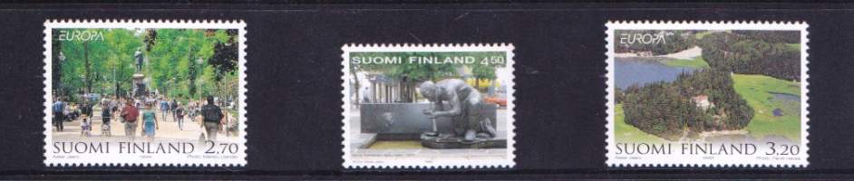 Suomi - Postimerkki 1999 - Työväenliike 100.v. (LAPE 1456),Eurooppa-merkit (1470-71) ** postituore. 4,50mk/2,70mk/3,20mk.
