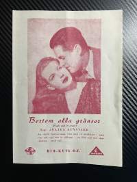 Kaikkien rajojen ulkopuolella / Bottom allagränser / Fiesh and Fantasy  -elokuvan käsiohjelma movie program