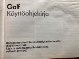 Golf Käyttöohjekirja 1988