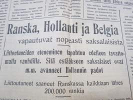 Sosialisti, 4.9.1944 - Tänään klo 8.00 sotatoimet lakkasivat rinatamillamme, Rauhanneuttoluihin ryhtymisestä päätös -sanomalehti