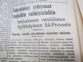 Sosialisti, 4.9.1944 - Tänään klo 8.00 sotatoimet lakkasivat rinatamillamme, Rauhanneuttoluihin ryhtymisestä päätös -sanomalehti