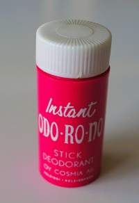 Instant  ODO-RO-NO  - tyhjä käyttämätön tuotepakkaus  muovia 70x30  mm