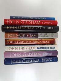John Grisham -setti (8 kirjaa) : Joulua pakoon ; Kutsu ; Kanteiden kuningas ; Lapsuuden talo ; Viimeinen valamies ; Armahdus ; Syytön ; Lakimiehet