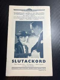 Loppusointu / Slutackord -käsiohjelma pääosissa / i huvudrollerna Theodor Loos, Lil Dagover