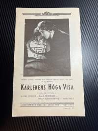 Rakkauden korkea veisu / Kärlekens höga visa -käsiohjelma pääosissa / i huvudrollerna Käthe Dorsch - Paul Hörbiger