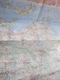 Shell (Falk) Eurokarte Deutschland 1:750 000 - Mit Ortverzeichinis und Cityplänen -Saksa, autolukartta