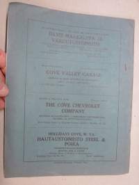 Ohion, Pensylvanian ja West Virginian Suomalaisen Raittiusliiton Kesäjulkaisu 1929