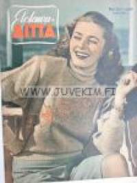 Elokuva-Aitta 1949 nr 21 (kannessa Eleanor Parker), Ritva Arveloa ja Matti Oravistoa tapaamassa, Susan Hayward, Hollywoodin &quot;Kuolemanlaivue&quot;, Tuulikki Mäki