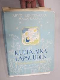 Kulta-aika lapsuuden (pienokaisen oma kirja), lapsen syntymän ja kehityksen edistymistä on seurattu kirjoittamalla muistiin erilaisia asioita, erittäin kaunis ja