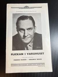 Tavara talon tyttö / Flickan i varuhuset -käsiohjelma pääosissa / i huvudrollerna Fredric Mrch, Virginia Bruce