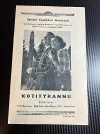 Kotityranni / Hustyrannen -käsiohjelma pääosissa / i huvudrollerna Fritz Kampers, Fritz Genshow