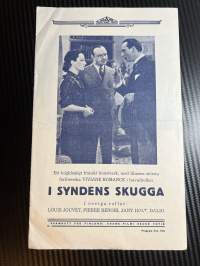 Synnin varjossa / I syndens skugga -käsiohjelma pääosissa / i huvudrollerna Louis Jouvet, Pierre Renoir