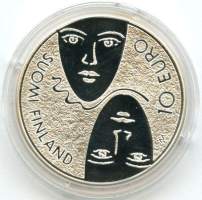 10 euro  2006 eduskuntauudistusHopeaa / silver 25.5 g (925/1000)   . pillerissä