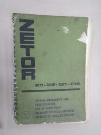 Zetor 8011, 8045, 12011, 12045 List of Spare Parts, Ersatzteilliste -varaosaluettelo