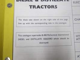 McCormick International B-450 Diesel Tractor - Parts Catalogue
