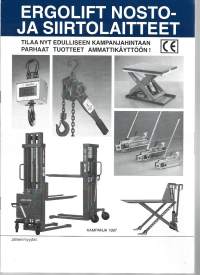 Ergolift nosto- ja siirtolaitteet - esite ja hinnasto  1997