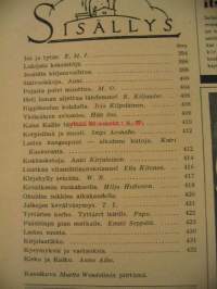 Kotiliesi 1938 nr 10 toukokuu  Kansikuva Martta Wendelin. Kaisa Kallio 60 v Pojasta polvi muuttuu- artikkeli vuodelta 1938. Ajankuvaa ja mainoksia toukokuu 1938