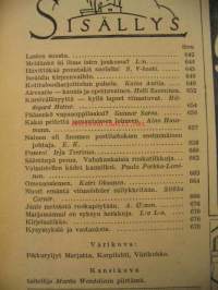 Kotiliesi 1938 nr 17 Syyskuu Kansikuva Martta Wendelin. Postilaitos 300 vuotta 2.6.1938. Kuvassa Helsingin postitalo sekä sisäkuva asiakaspalvelusta.