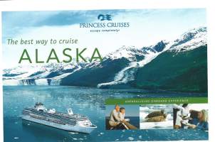Alaska  - laivakortti, laivapostikortti kulkematon postikortti A5 koko kulkematon