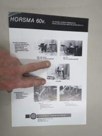 Horsma Oy koneita -myyntiesite / sales brochure