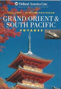 Grand Orient&amp;South Pacific voyages - laivakortti, laivapostikortti kulkematon postikortti  mainospostikortti A5 koko kulkematon