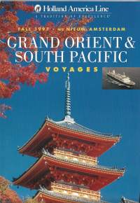 Grand Orient&amp;South Pacific voyages - laivakortti, laivapostikortti kulkematon postikortti  mainospostikortti A5 koko kulkematon