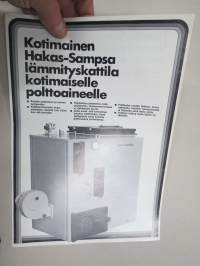 Hakas-Sampsa lämmityskattila ym. 4 kpl esitteitä yhdessä -myyntiesite