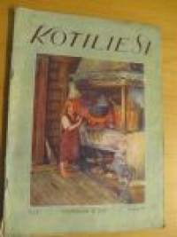 Kotiliesi 1929 nr 2,  tammikuu 1929 ajankuvaa ja mainoksia. Raumalaista pitsinnypläystä , alkeiskurssi. kokosivun mustavalkoinen Läkerol mainos (hiihtoaihe)