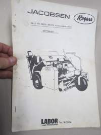 Jacobsen  Model 154 Rogers Sweeper Owner´s Manual &amp; Parts List -nurmikonlakaisukone / harjakone - käyttö-ohjekirja / varaosaluettelo