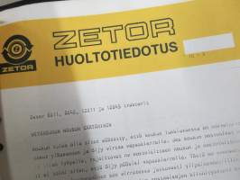 Zetor huoltotiedotteita, kansio