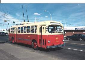 CCF -Brill trolleybus 1947linja-auto - postikortti autopostikortti kulkematon