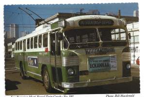 San Fransisco Coach  build 1949linja-auto - postikortti autopostikortti kulkematon