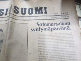 Uusi Suomi 4.6.1937 Sotamarsalkka Mannerheim 70-vuotta