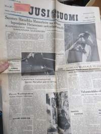 Uusi Suomi numerot 28.1-5.2.1951 Sotamarsalkka Mannerheim kuollut, hautajaiset - 9 peräkkäistä lehteä kuolemasta hautajaisiin