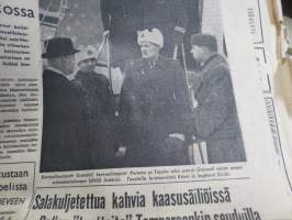 Uusi Suomi numerot 28.1-5.2.1951 Sotamarsalkka Mannerheim kuollut, hautajaiset - 9 peräkkäistä lehteä kuolemasta hautajaisiin