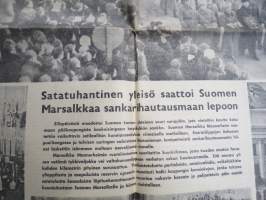 Uusi Suomi numerot 28.1-5.2.1951 Sotamarsalkka Mannerheim kuollut, hautajaiset - 9 peräkkäistä lehteä kuolemasta hautajaisiin