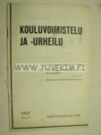 Kouluvoimistelu- ja urheilu 1937 nr 1 -lehti