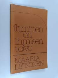 Ihminen on ihmisen toivo : runoja