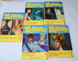 5 kpl El Zorro lehteä vuosilta 1962-1966