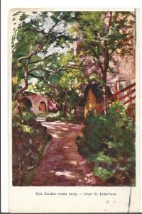 Savonlinna Olavinlinna  -  paikkakuntapostikortti postikortti kulkenut 1933
