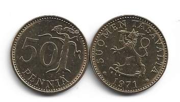 50 penniä  1971 UNC