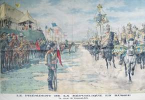 Venäjän presidentin paraati Krasnoije-Selossa värikivipainotyö  42x62 cm