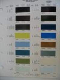 Ford 1970 Automotive colours värikartta Du Pont