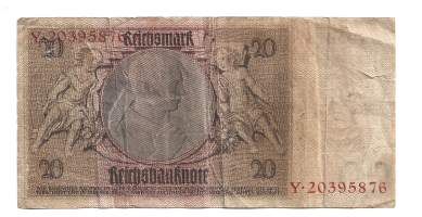 Saksa 20 markkaa 1929 seteli