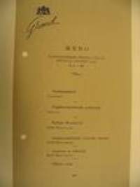 Hotelli Grand Menu Tukkukunta päivälliset 8.4.1938