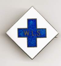W.L.S.  Viipurin lääninsairaalan kurssimerkki sairaanhoitajalukkoneulamerkki rintamerkki