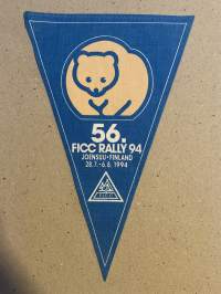 56 ficc rally 94 Joensuu Finland 28.7-6.8.1994 -matkailuviiri, isokoko / souvenier pennant