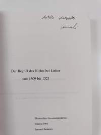 Der Begriff des Nichts bei Luther in den Jahren von 1510 bis 1523 (tekijän omiste)