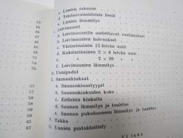 Taloustulisijat -suunnittelu, tekniikka, muuraus (uuninmuuraus), lämmittäminen ym.