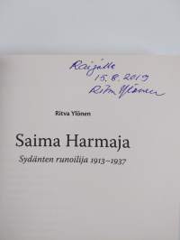 Saima Harmaja : sydänten runoilija 1913-1937 (signeerattu)